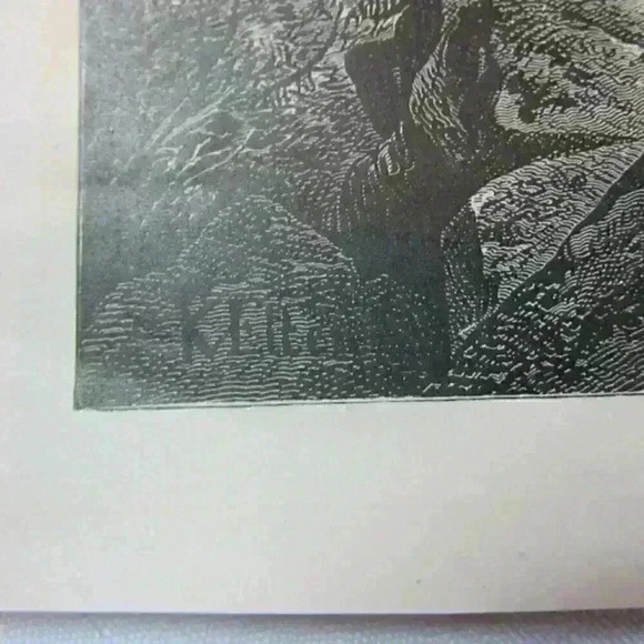 Art Print Lake Mohonk New York Trees Boulders Kruseman Van Elten Antique 1875 - Picture 6 of 12